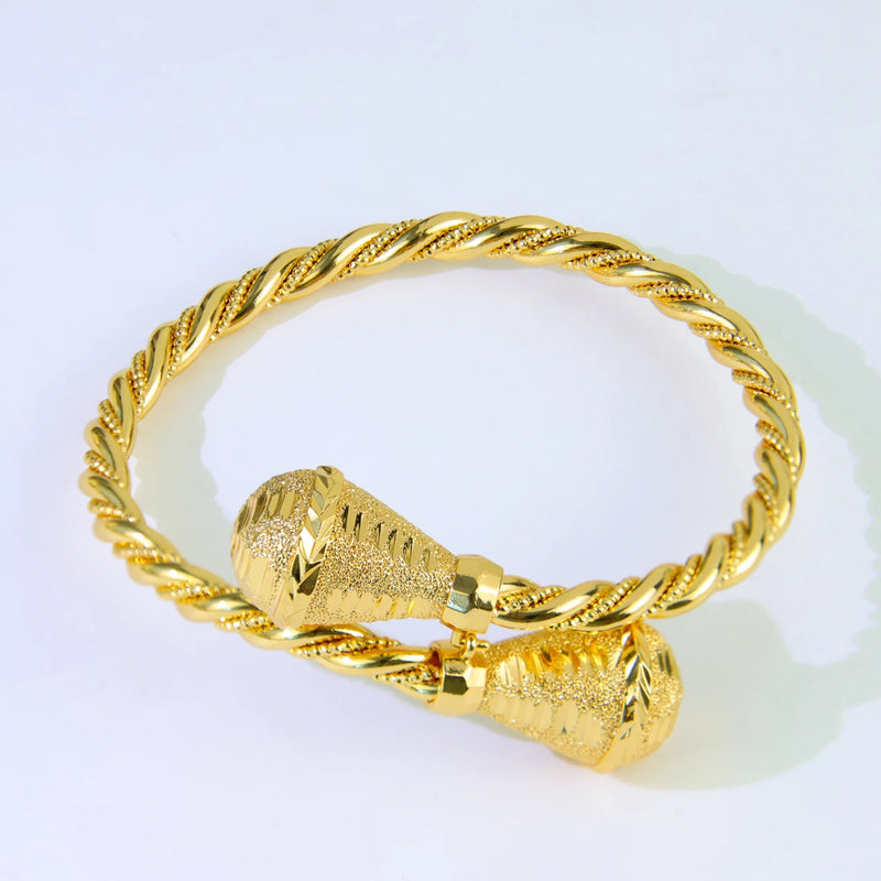 New Dubai Gold Plated Cuff Bracelets