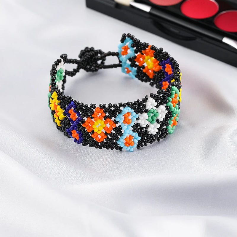 New Boho Ethnic Friendship Stretch Wide Bracelet