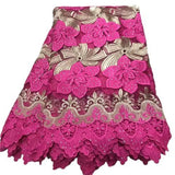 Pink  High Quality African Nigerian Tulle Lace Fabric