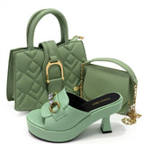 Summer Casual New Italian Women Shoes and Bag