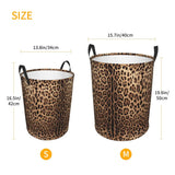 New Custom Leopard Print Laundry Basket