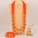 New Artificial Coral Bead Necklace Sets