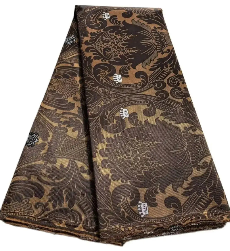 High Quality 3D Damask Embroidery Headtie Fabric