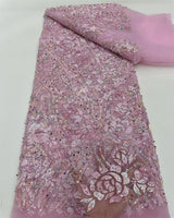 New Latest African Sequins Lace Fabric