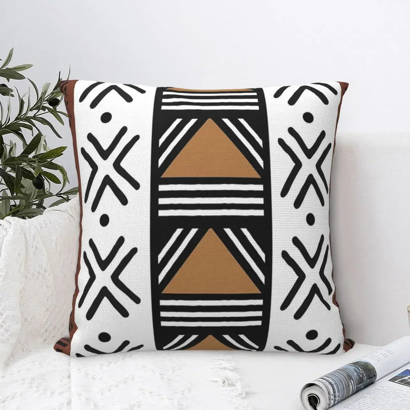 African Tribal Bogolan Pattern Pillowcase Polyester Pillows Cover