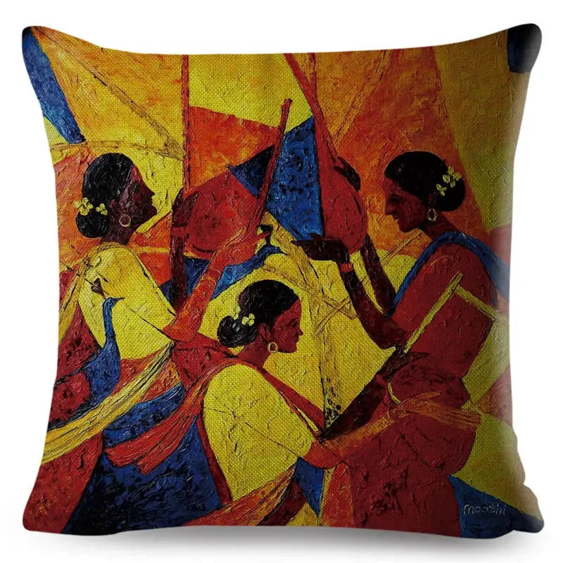 African Woman Home Decor Pillow Case