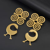 African Ancient Cultural Symbol Big Stud Earrings