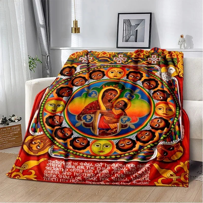 New Ethiopian Painting Art Africa Blanket