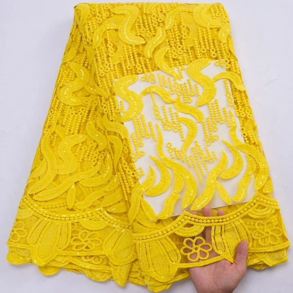 New Nigerian French Mesh Lace Fabric