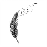 New Creative Birds Flying Feather Wall Sticker