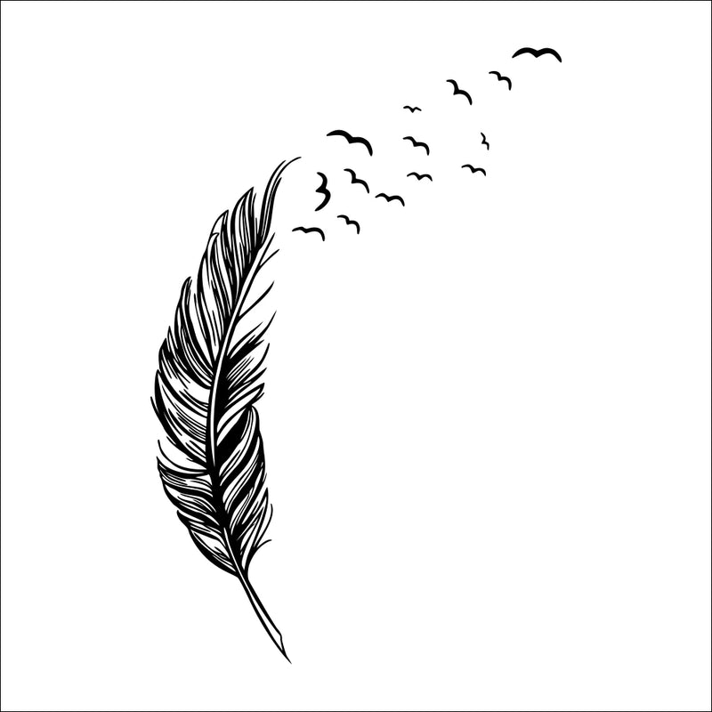 New Creative Birds Flying Feather Wall Sticker