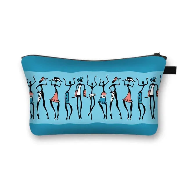 African Woman Print Cosmetic Bag