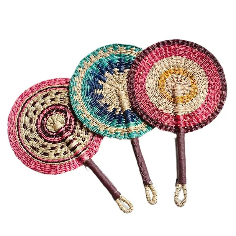 Summer Cooling Grass Handwoven Fan