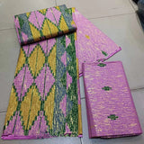 Ankara African kente gold  Real Wax Fabric