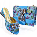 Green Nigerian Women Shoes and Matching Bags Set