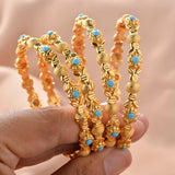 4pcs/lot  gold-Plated Bangles Dubai Bracelet