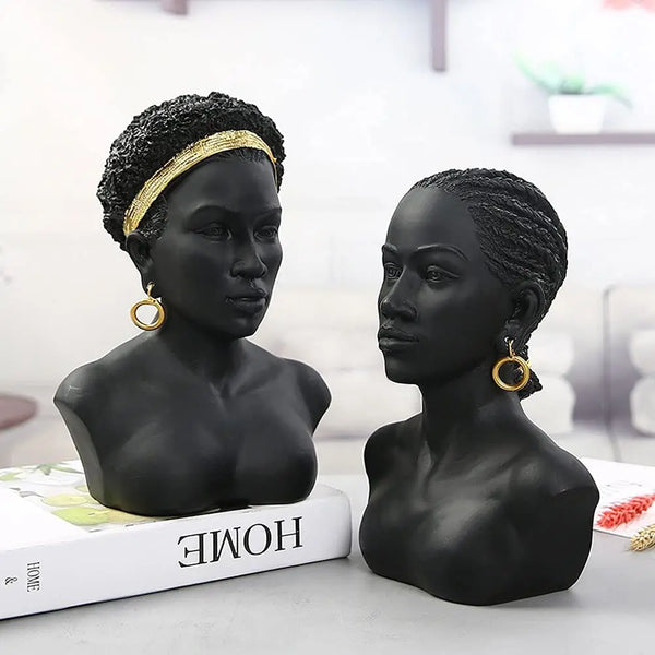 African Statue Resin Crafts Desktop Ornaments