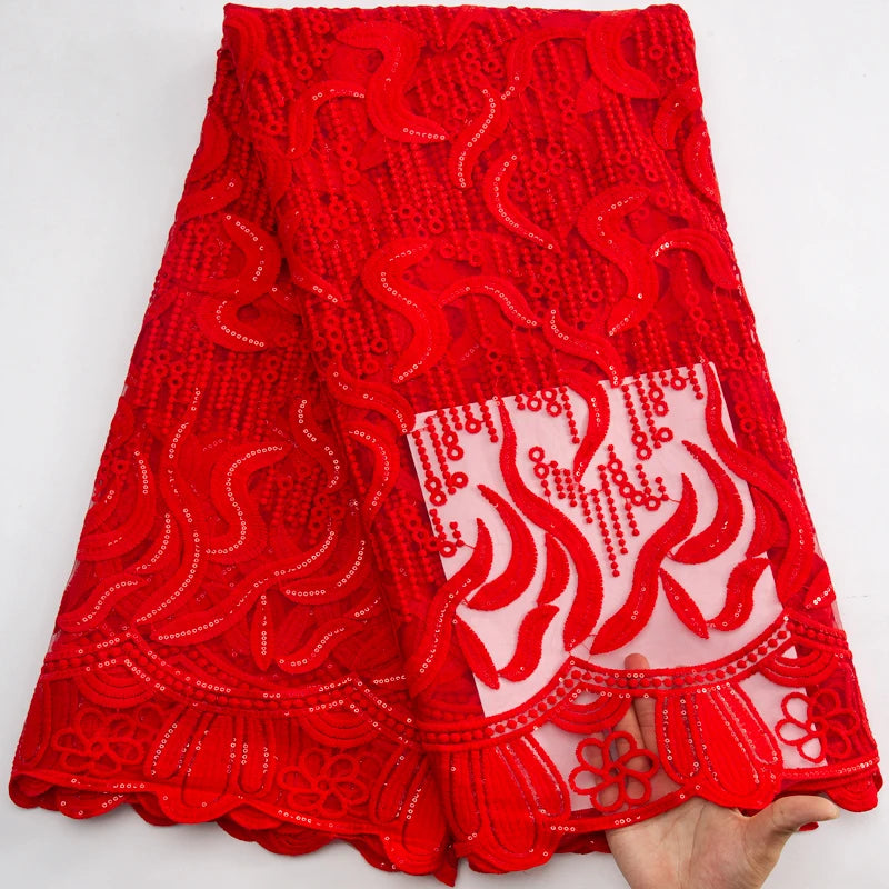 New Nigerian French Mesh Lace Fabric