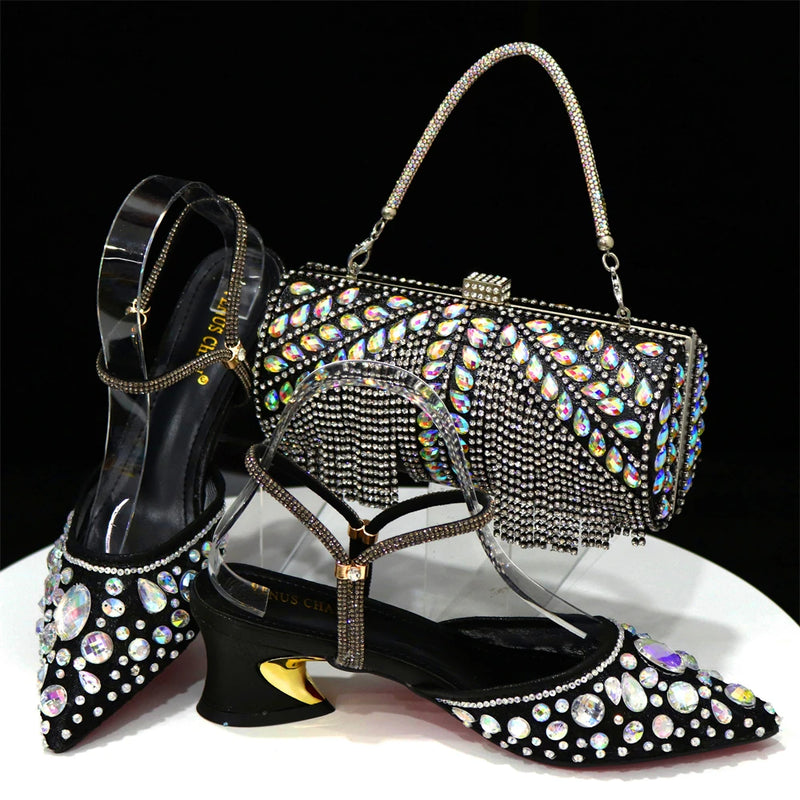 Nigerian Party Italian Design Ladies Shoes and Bag Set