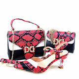 New Arrival African Wedding Shoes and Bag Set