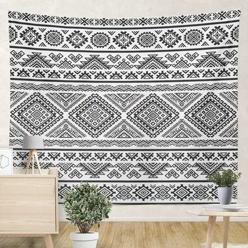 New Mexican Style Aztec Retro Patterned Tapestry