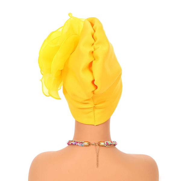 New Exaggerated Large Flower Turban Cap