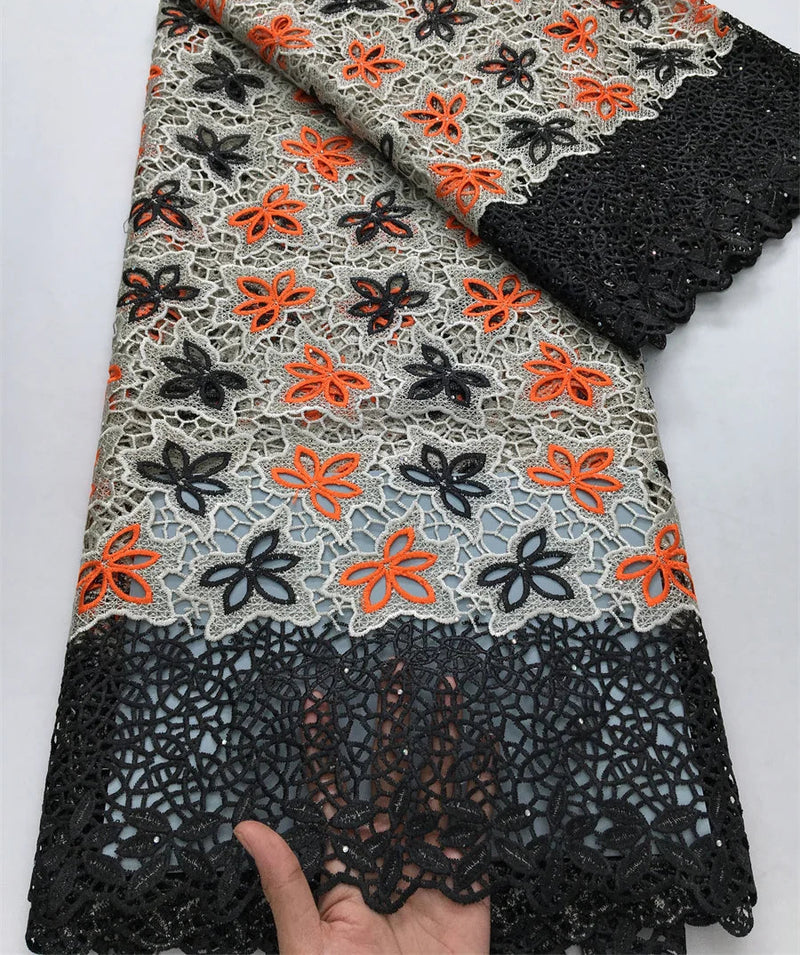 High Quality Latest Nigerian Cord Lace Fabric