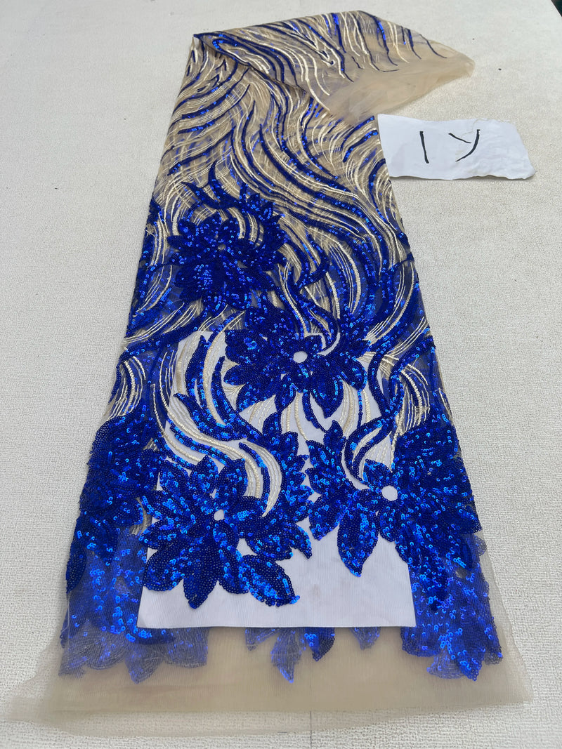 High Quality French Nigerian Beaded Lace Fabric