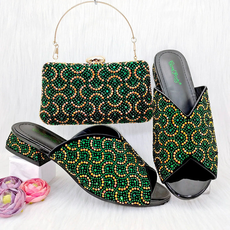 Africa Popular High Heel Shoe Bag Set