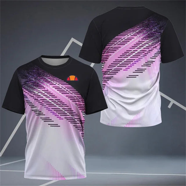 Men's Badminton Training Clothing Outdoor Fitness Sports T-Shirts