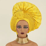 High Quality Latest Nigerian Wedding Women Auto Gele Turban