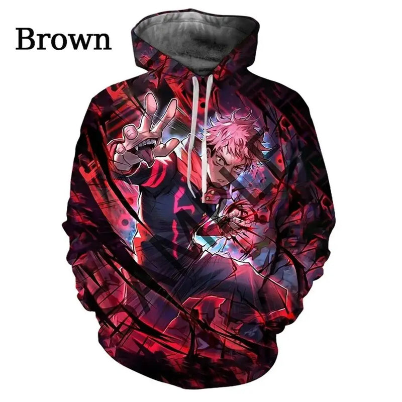 Anime Manga Jujutsu Kaisen Pattern Men's Hoodie