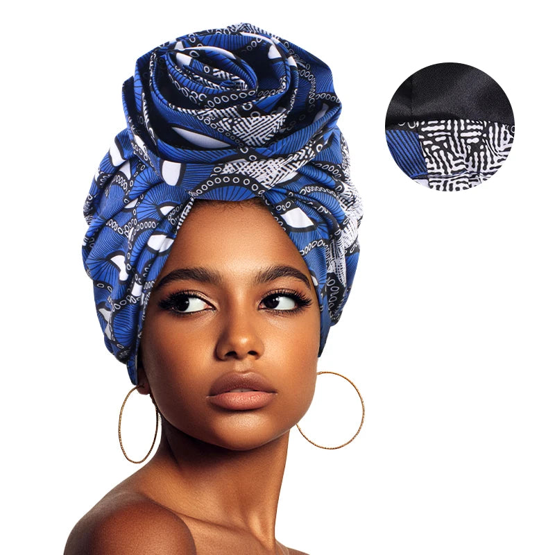 New Women African Print Stretch Bandana Head Wrap