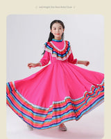 New  Mexican Girls' Skirts Big Ethnic Style Dresses