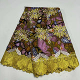 100% Cotton Ankara Wax Satin Print Fabric