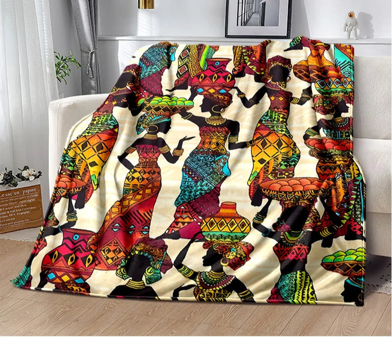 New Cartoon Africa Ethiopian Painting Art Blanket