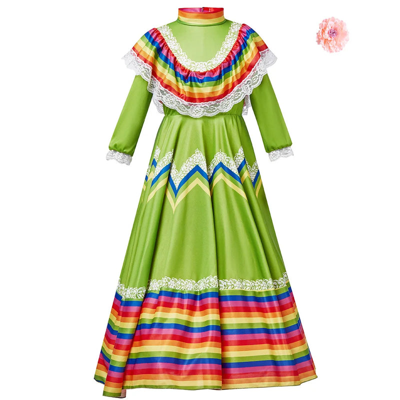 Women Traditional Mexican Folk Dancer Dress