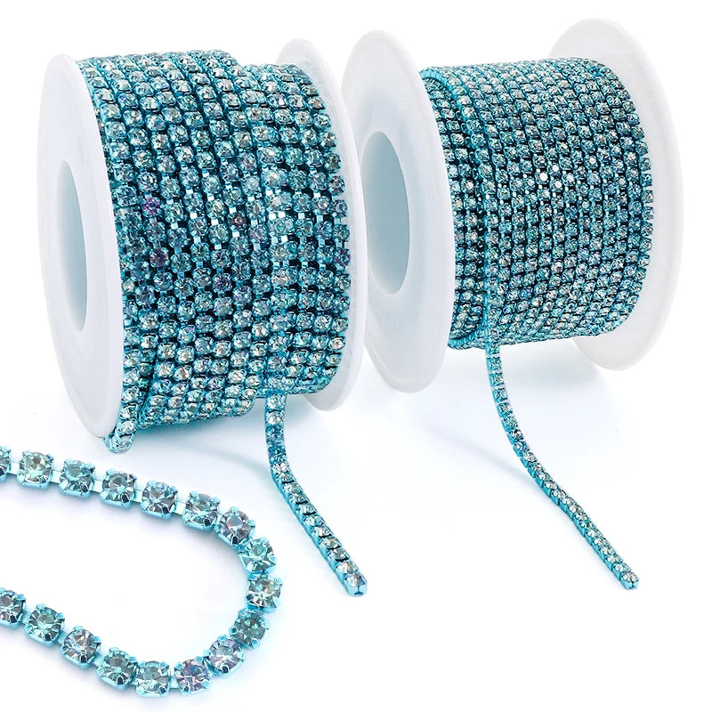 New roll Rhinestones Trim Cup Chain