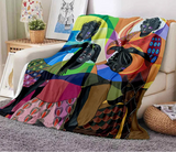 Cartoon Africa Ethiopian Custom Painting Art Soft Flannel Blanket