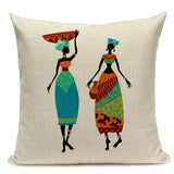 New African Woman Cushion Cover