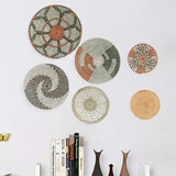 New Woven Wall Plate Round Fruit Basket Boho Seagrass Decorative Trays