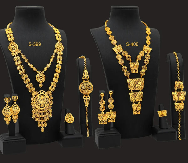 New 24K Gold Color Necklace Set