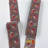 3.3cm Flowers Pattern Embroidered Jacquard Ribbons Woven Lace