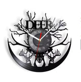 New Forest Deer Vinyl Record Wall Clock Remote Control Art