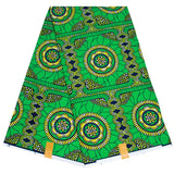 Ankara African Print Leaf Pattern Real Wax