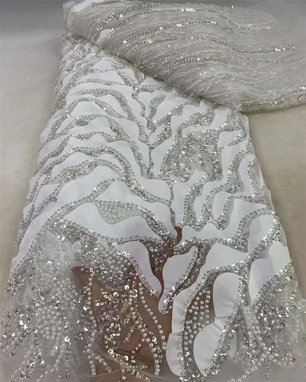 New Luxury Nigerian Sequins Lace Fabric