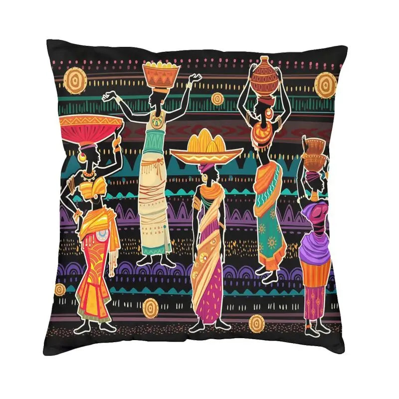 African Ethnic Motifs Cushion Cover