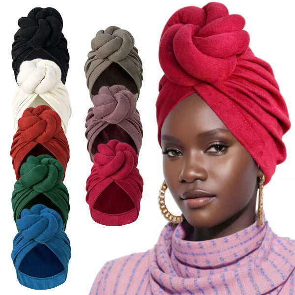 New Pre-Made Knotted Turban Hat