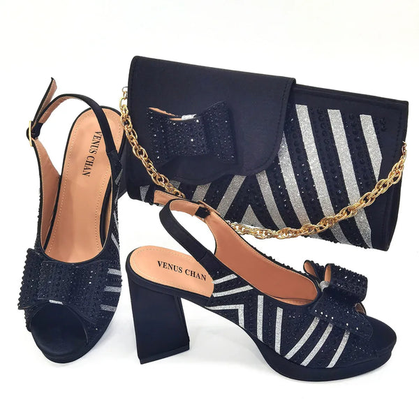 Italian Design Ladies Shoes with Matching Bag Set