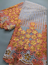 New African French Mesh Fabric